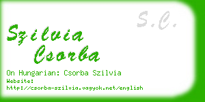 szilvia csorba business card